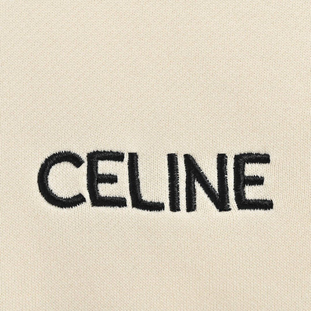 Celine Cropped Hoodie "Beige"