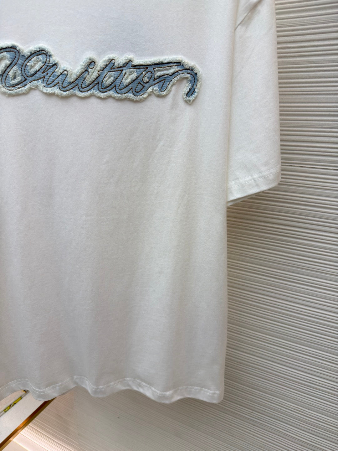 Louis Vuitton Denim Signature Short-Sleeved T-Shirt "Milky White"