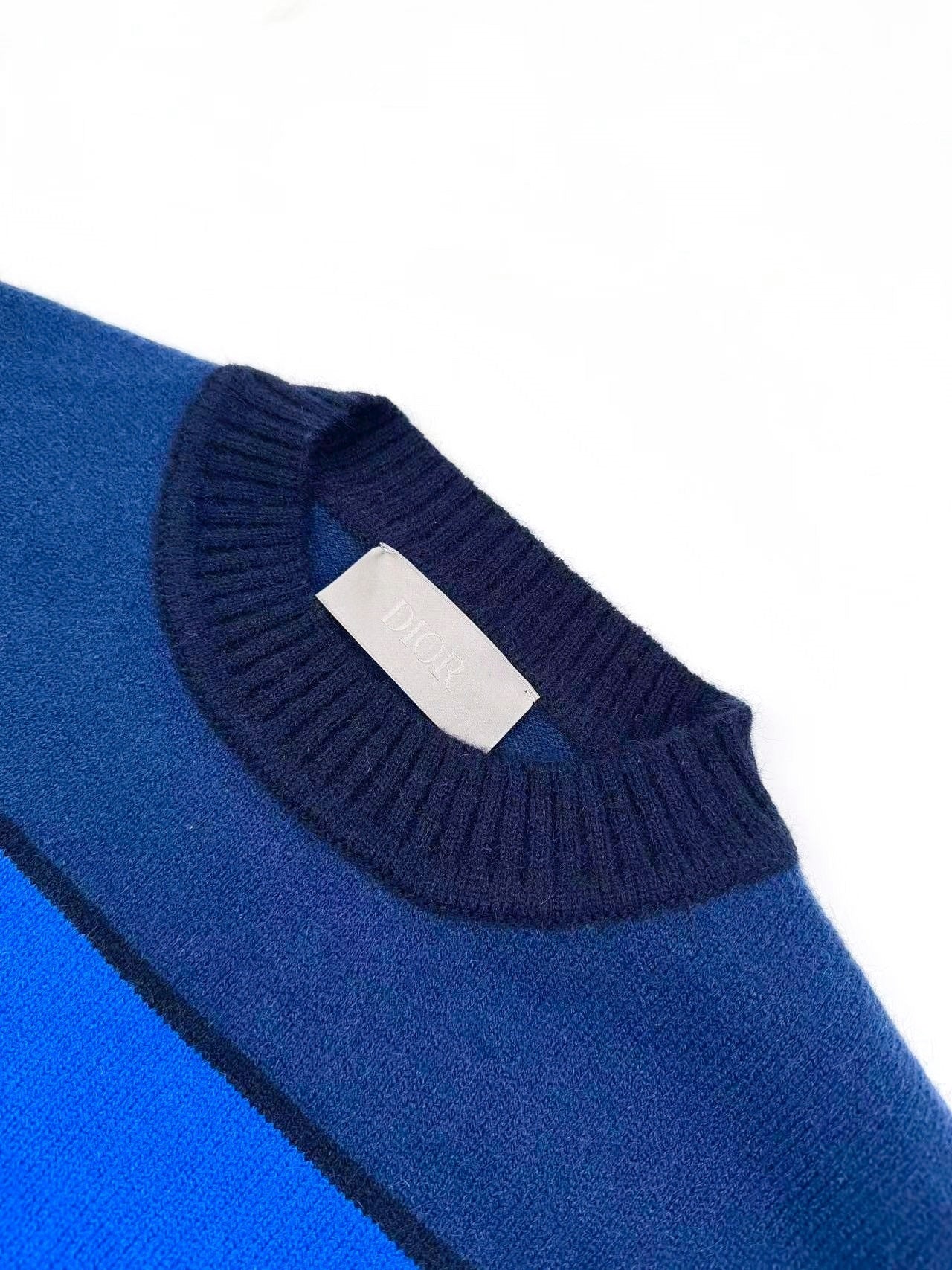 Dior CD Diamond Sweater "Blue Cashmere and Cotton Jersey"