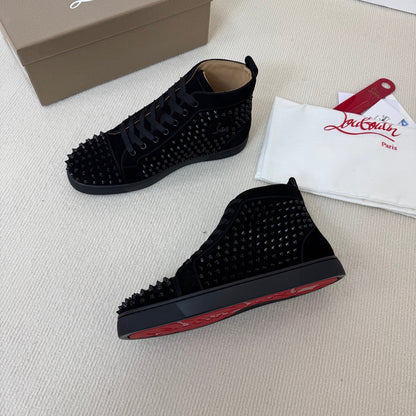 Christian Louboutin Orlato Suede Spikes "Black"