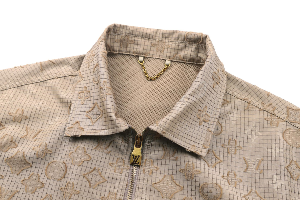 Louis Vutton Monogram Ripstop Zippered Overshirt "Sandy Beige"
