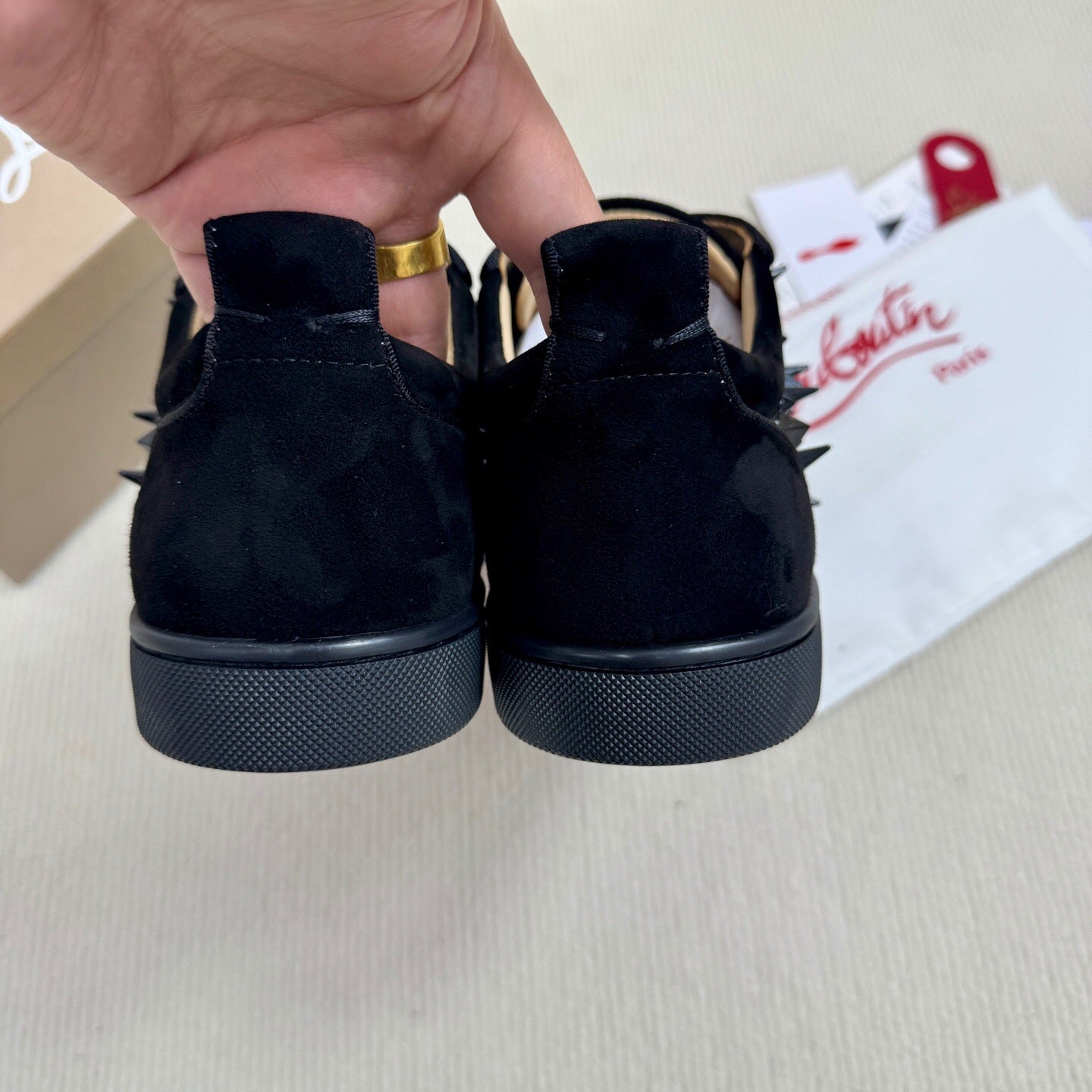 Christian Louboutin Louis Junior P Pik Pik Strass "Black"