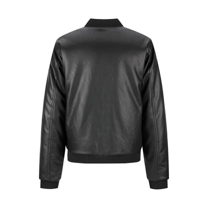 Prada Leather Bomber Jacket "Black"
