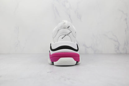 Balenciaga Triple S "White-Pink-Black-All Over Logo"