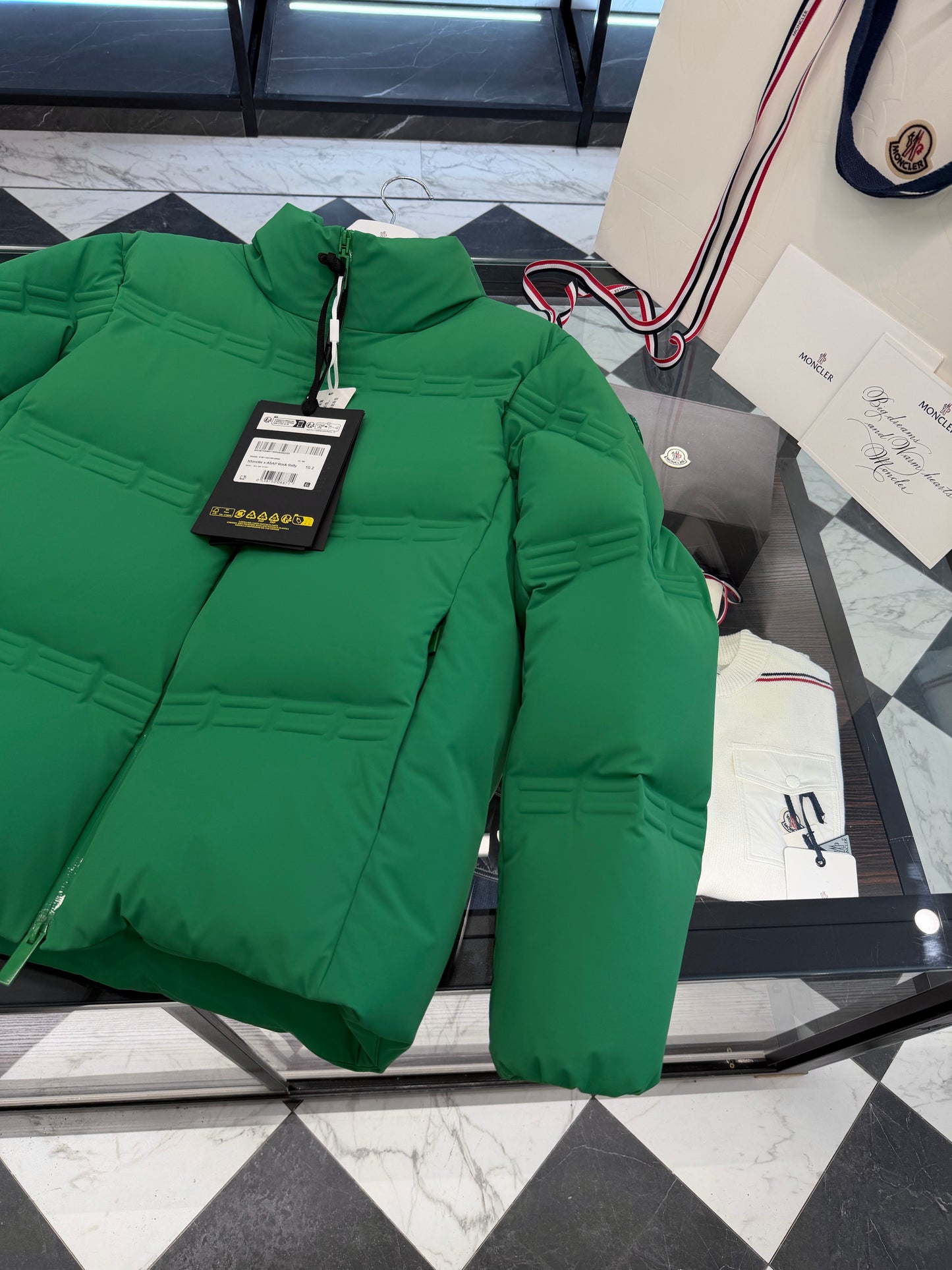 Moncler x A$AP Rocky Rally Short Down Jacket "Bright Green"