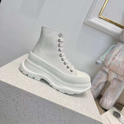 Alexander McQueen Canvas Tread Slick "White"