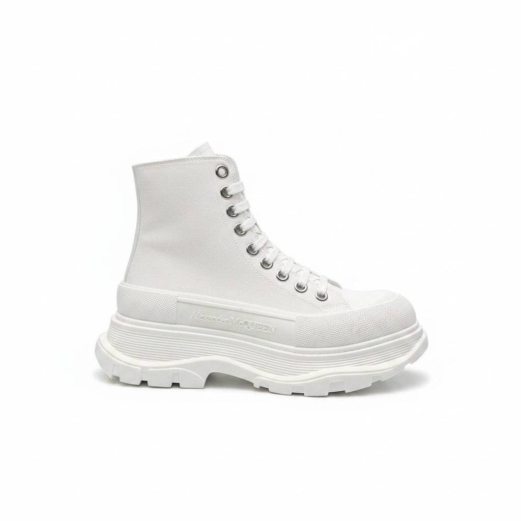 Alexander McQueen Canvas Tread Slick "White"
