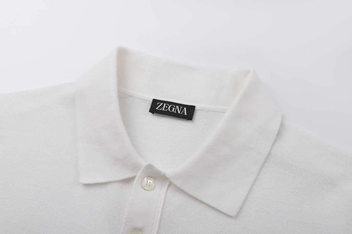 Zegna Cotton Polo Shirt "White"