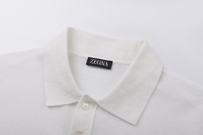 Zegna Cotton Polo Shirt "White"