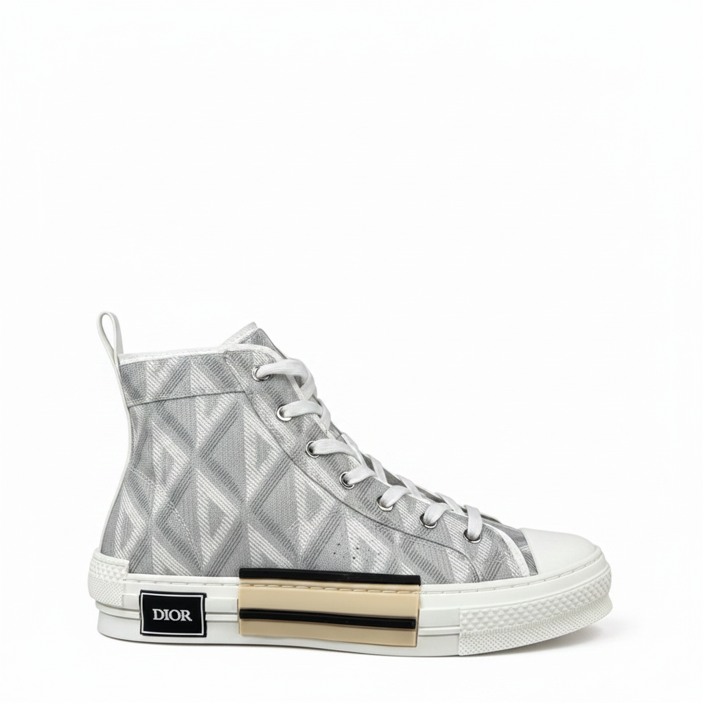 Dior B23 High-Top "Light Grey CD Diamonds"