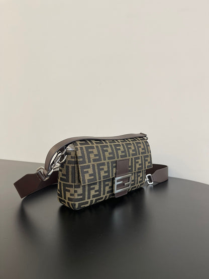 Fendi Baguette FF Jacquard Fabric Bag