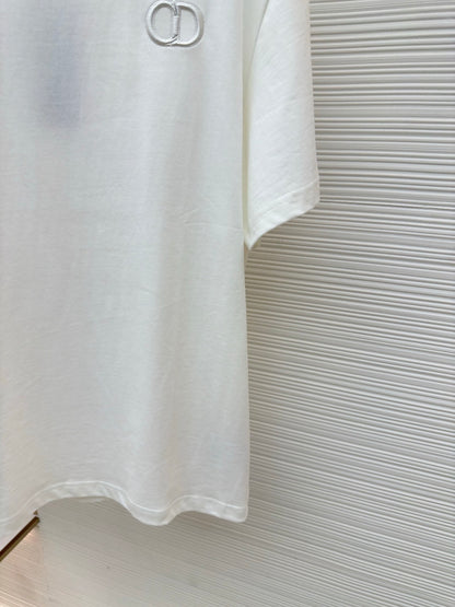 Dior CD Icon T-Shirt "White Cotton Jersey"