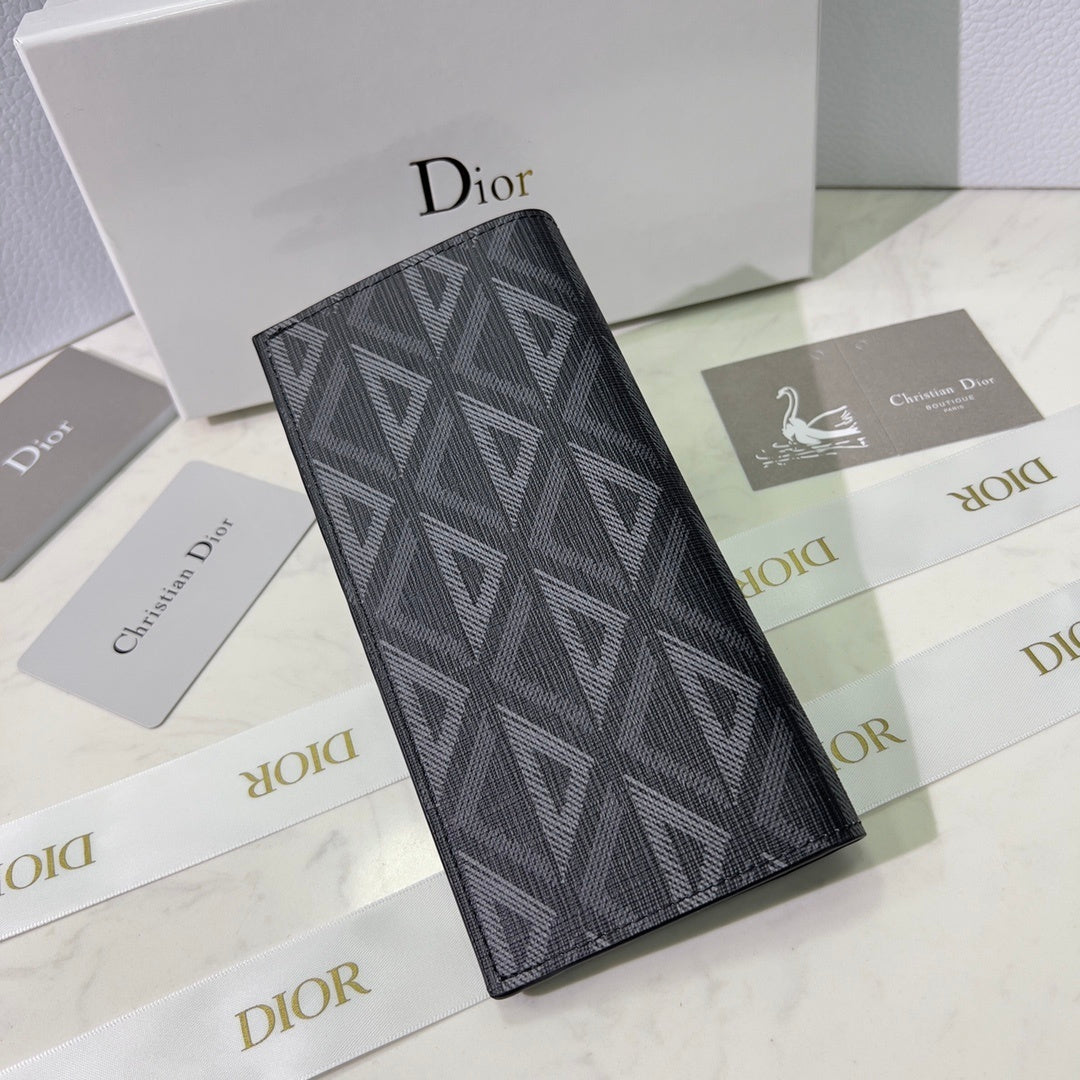 Dior Long Wallet CD Diamond Coated Canvas