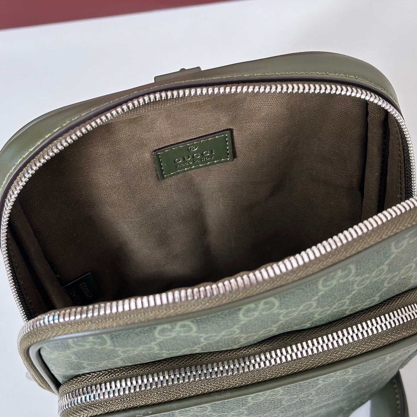 Gucci GG Monogram Small Slingbag "Forest Green GG Fabric"