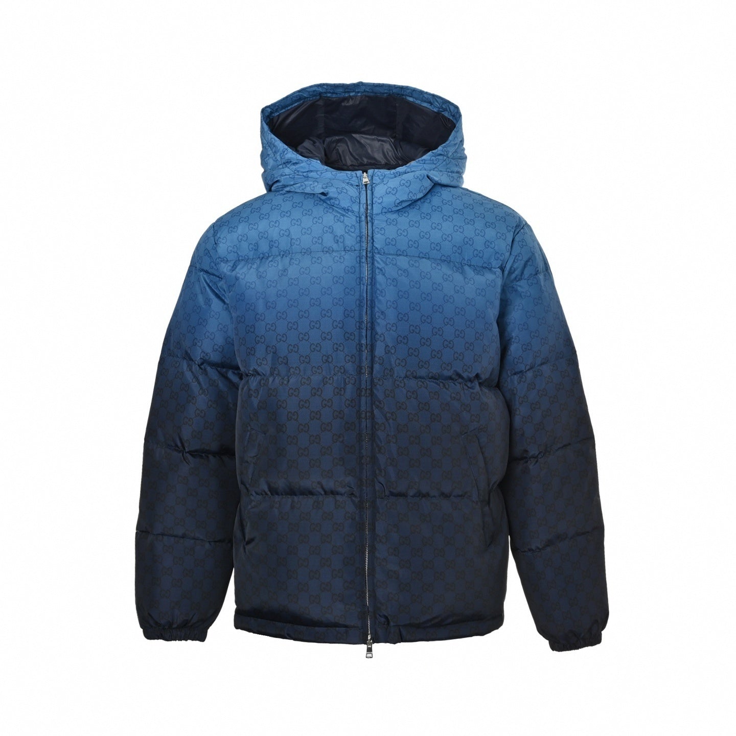 Gucci Printed Poplin Tech Down Jacket "Gradient Blue"