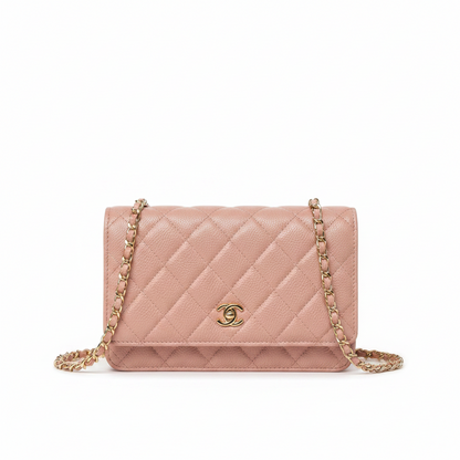 Chanel Quilted Caviar Leather Classic Wallet on Chain