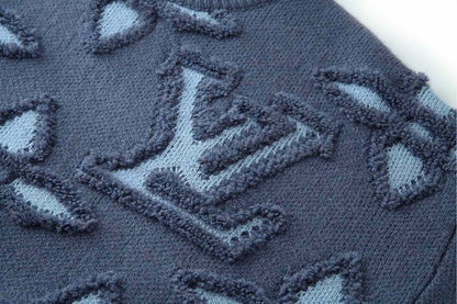 Louis Vuitton Textured Cotton Crewneck "Indigo"