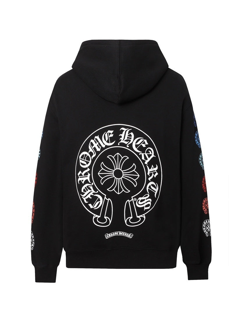 Chrome Hearts Zip-Up Hoodie "Black-Multicolour"