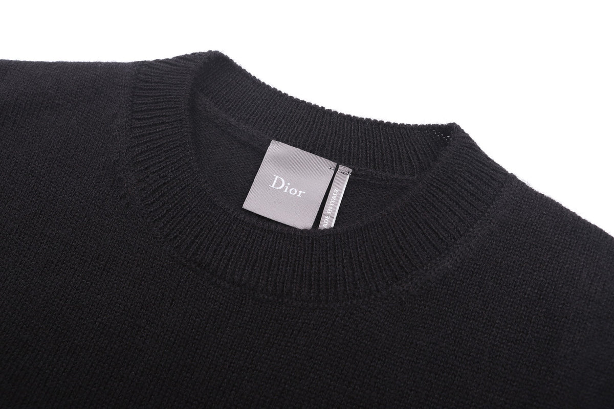 Dior Reverse Sweater "Black Wool-Cashmere Jacquard"