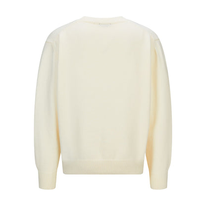 Prada Embroidered Logo Sweater "Cream"