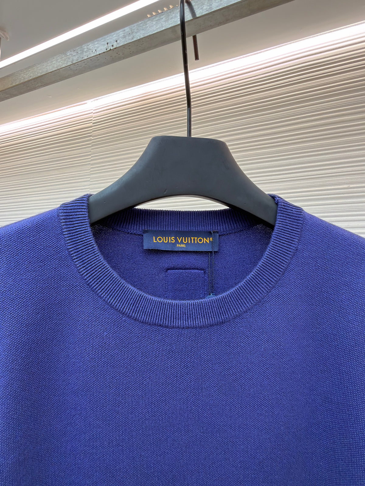 Louis Vuitton Flock Print Gradient Long-Sleeved Crewneck "Blue"