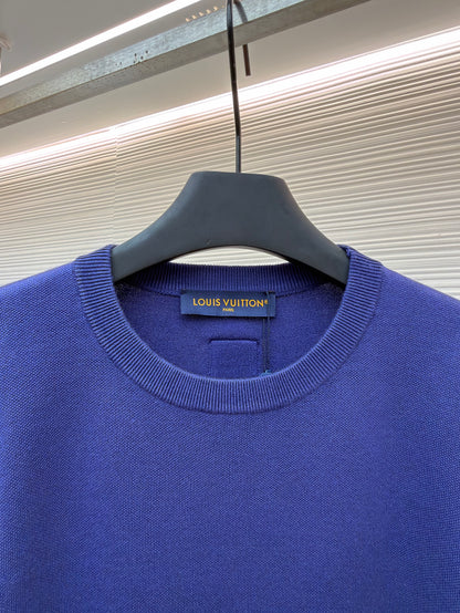 Louis Vuitton Flock Print Gradient Long-Sleeved Crewneck "Blue"