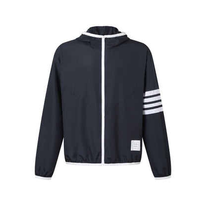 Thom Browne 4-Bar Stripe Hooded Jacket "Navy Blue"