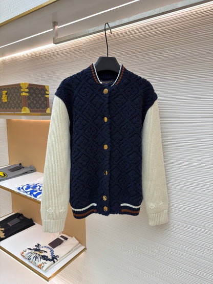 Louis Vuitton Monogram Toweling Varsity Jacket "Navy"