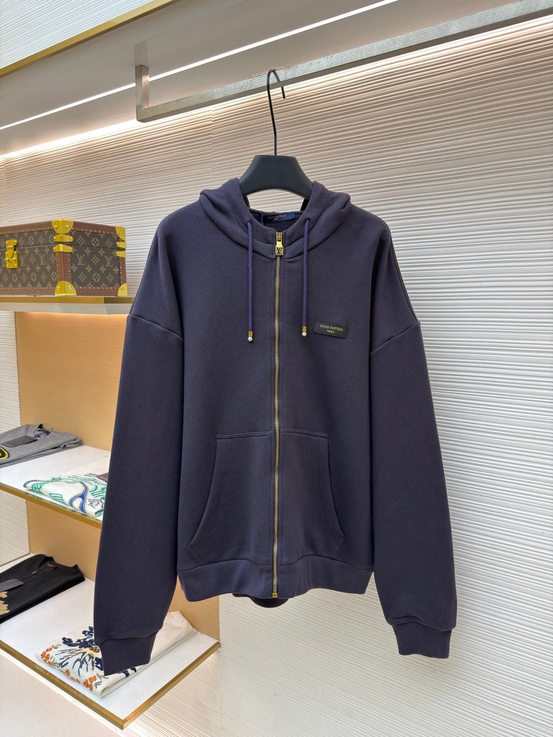 Louis Vuitton Vintage Zipped Hooded Blouson "Purple Indigo"
