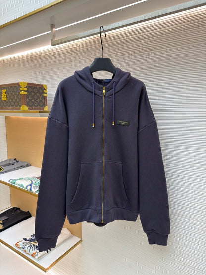 Louis Vuitton Vintage Zipped Hooded Blouson "Purple Indigo"