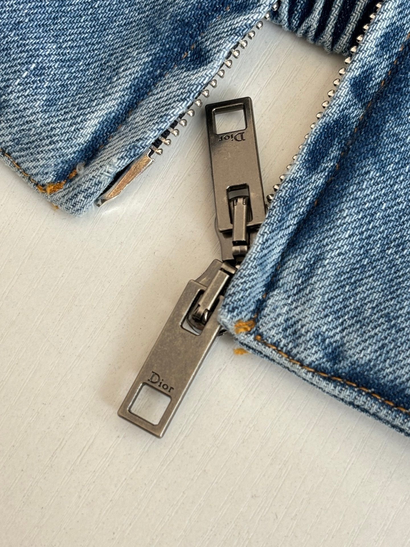 Dior Zipped Jacket "Blue Cotton Twill"