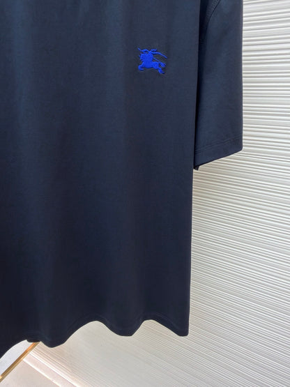 Burberry Cotton T-Shirt "Navy Blue"