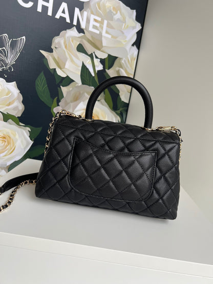 Chanel Cavier Leather Large Flap Bag With Top Handle