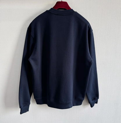 Gucci Cotton Jersey Sweatshirt with Embroidery "Dark Blue"
