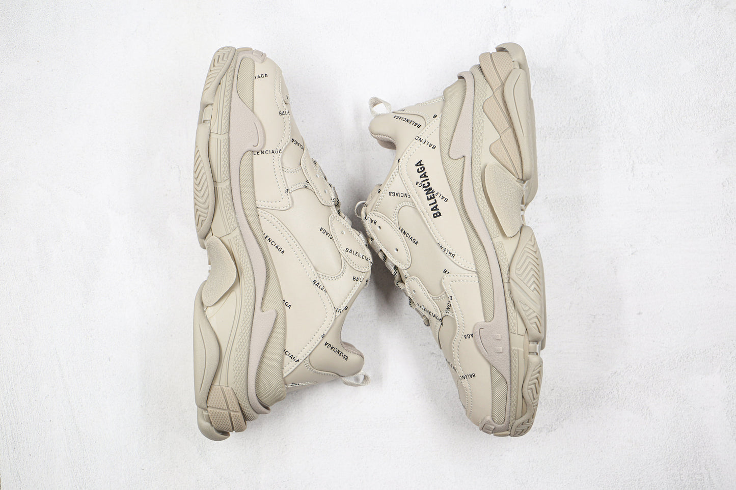 Balenciaga Triple S "Beige-All Over Logo"