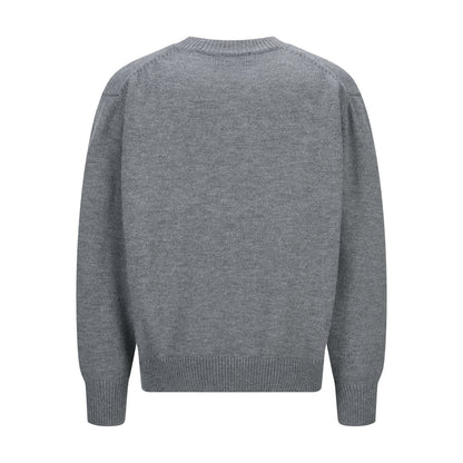 Prada Embroidered Logo Sweater "Grey"