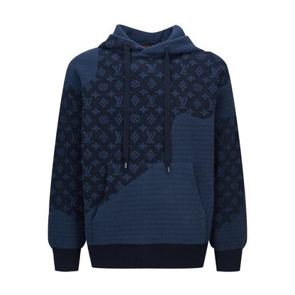 Louis Vuitton Graphic Jacquard Hoodie "Blue"