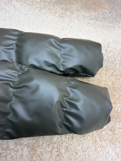 Louis Vuitton Leather Down Jacket "Dark Green"