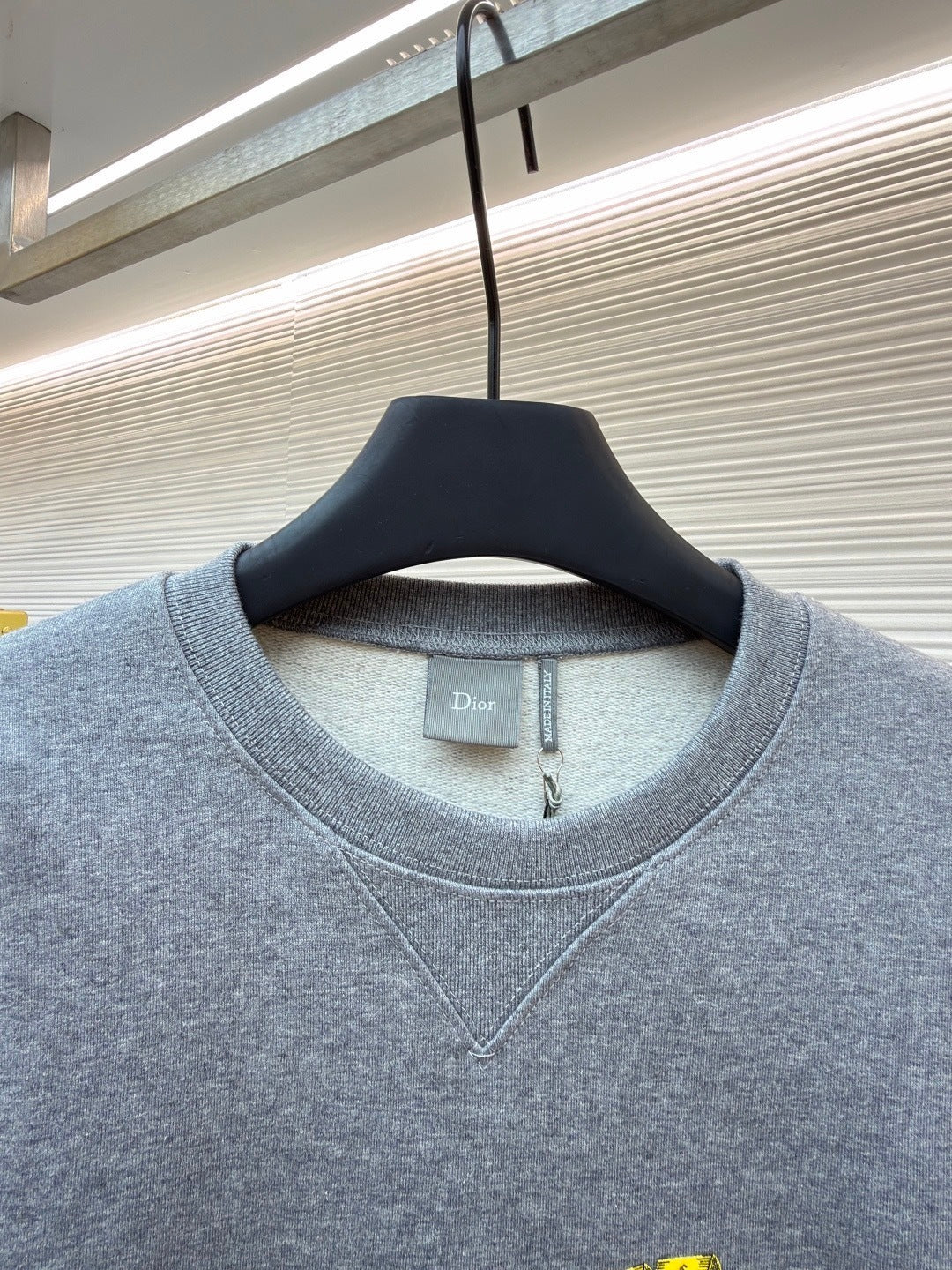 Dior Sweatshirt with Horse Embroidery and Print "Gray Cotton Fleece"
