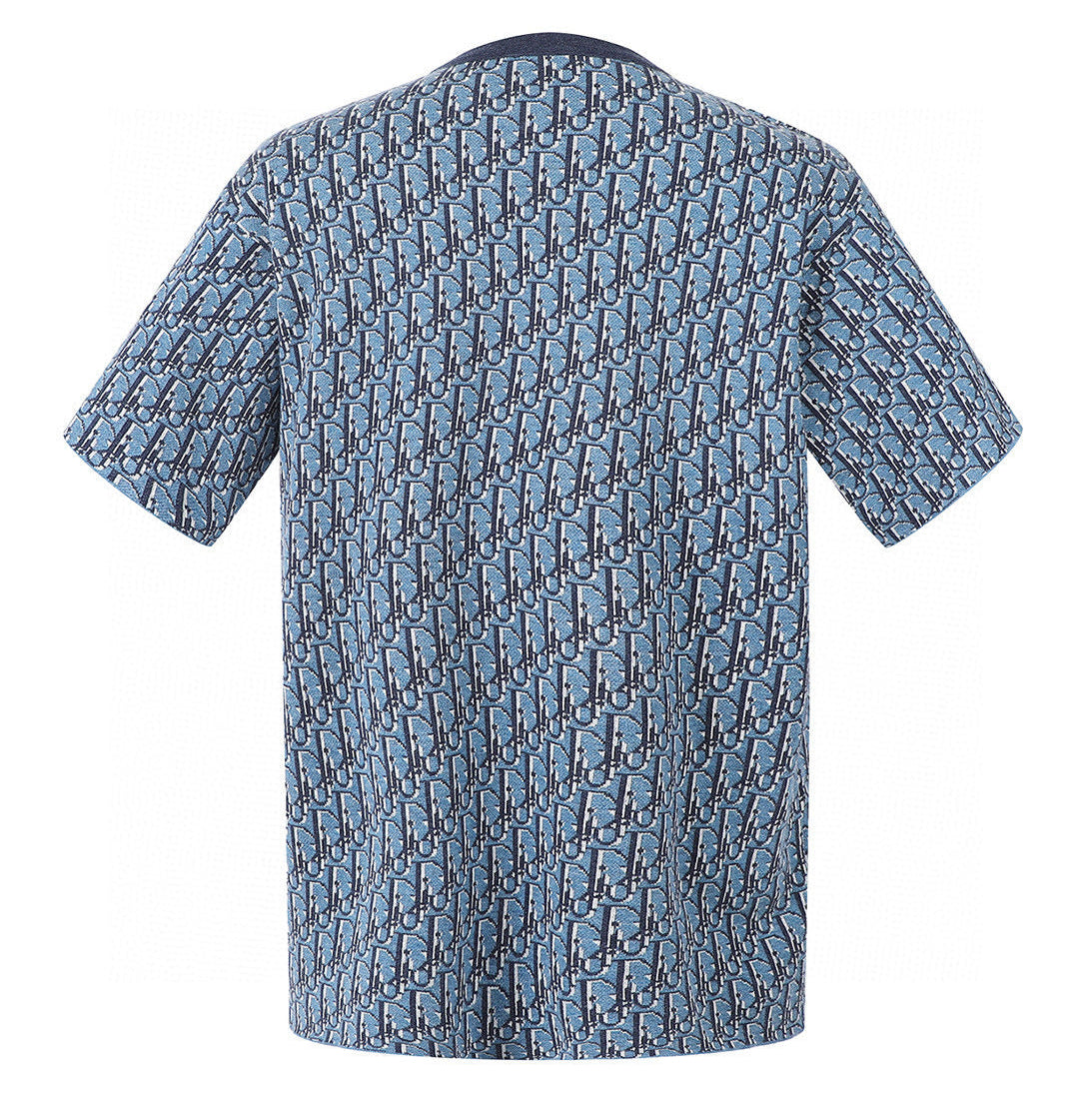 Dior Oblique T-Shirt "Blue Cotton Jacqard"
