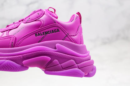 Balenciaga Triple S "Fuschia Pink-All Over Logo"