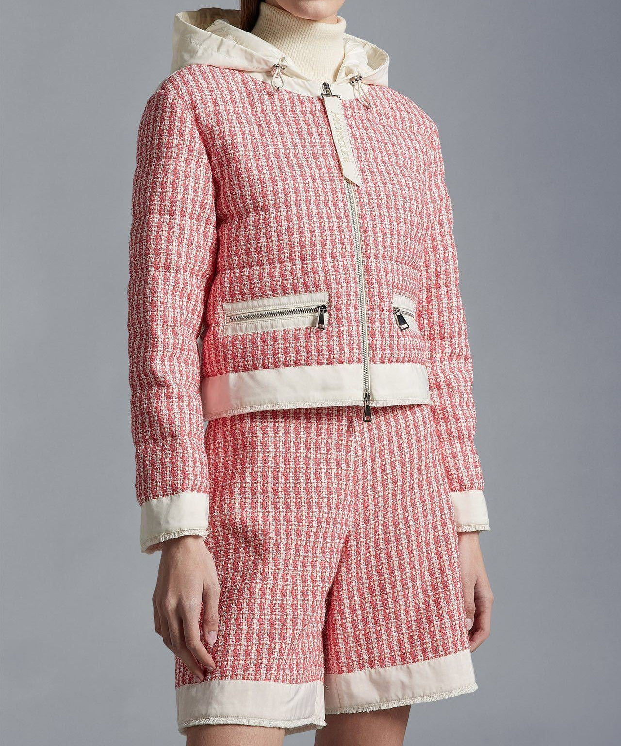 Moncler Remonay Tweed Down Jacket "Pink"
