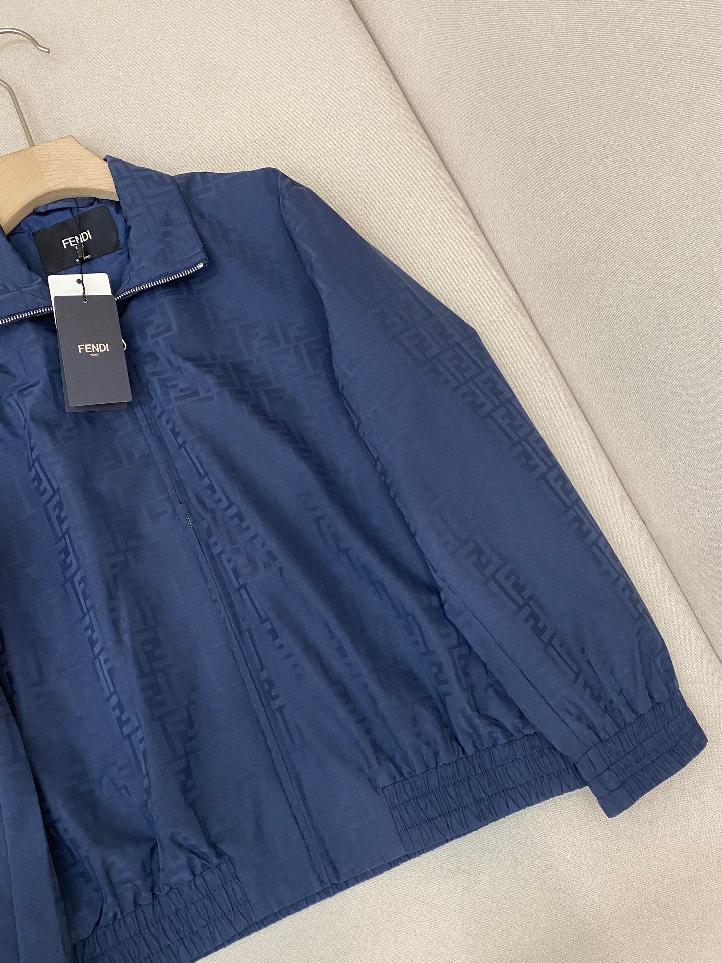 Fendi FF Monogram Bomber Jacket "Blue"