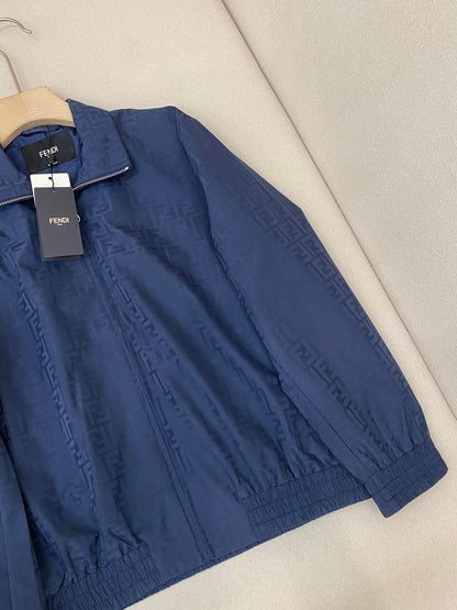 Fendi FF Monogram Bomber Jacket "Blue"
