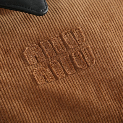 Miu Miu Cotton Corduroy Down Jacket "Brown"