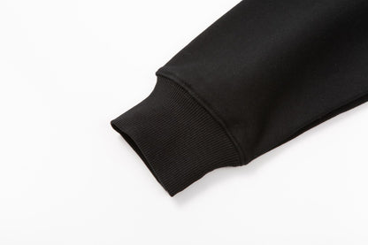 Burberry Hove Check Embroidery Logo Zip-Up Hoodie "Black"