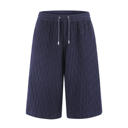 Dior Oblique Bermuda Shorts "Navy Blue Terry Cotton"