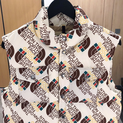 Gucci x The North Face Down Vest "Ivory-Brown"