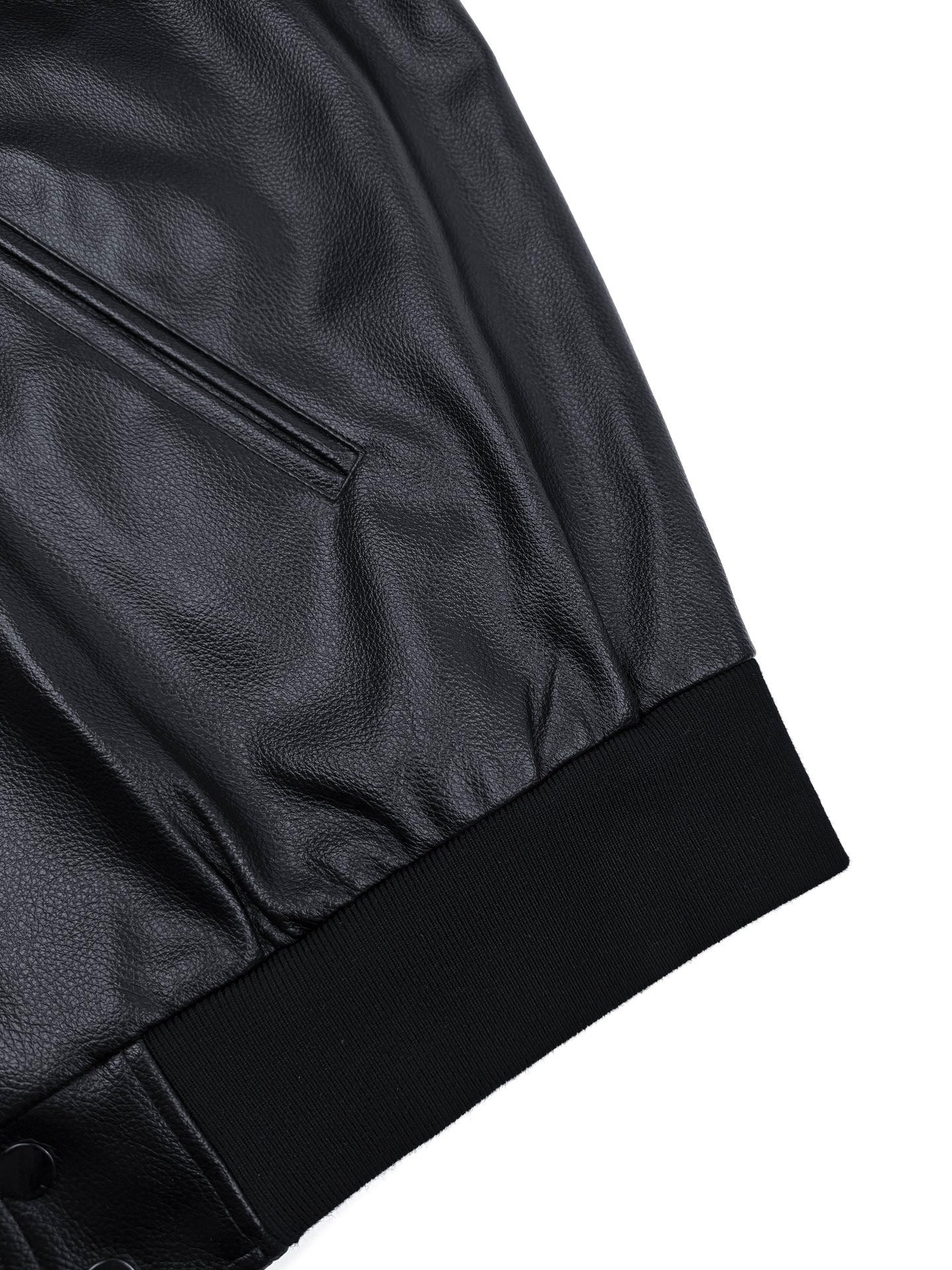 Celine Leather Bomber Jacket "Black"