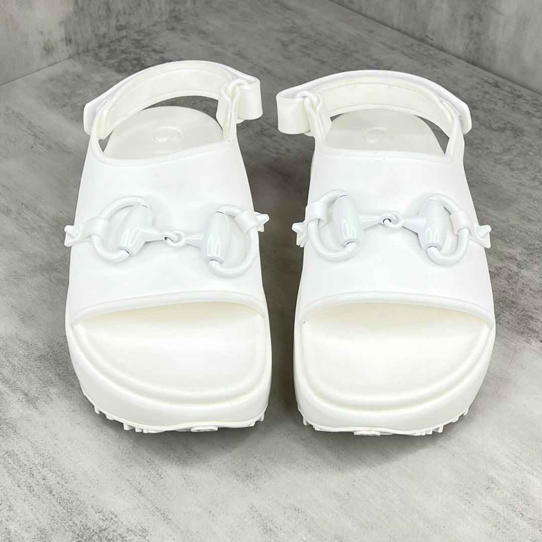 Gucci Horsebit Sandals "White"